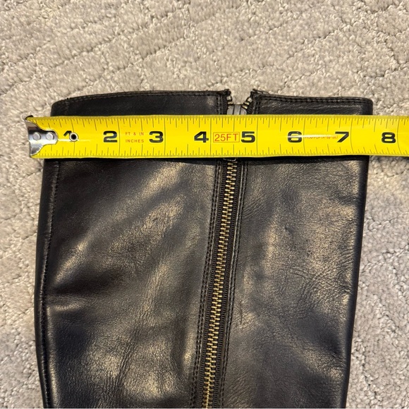 Frye Black Leather Side Zip Tall Boots 7.5 - Picture 5 of 5
